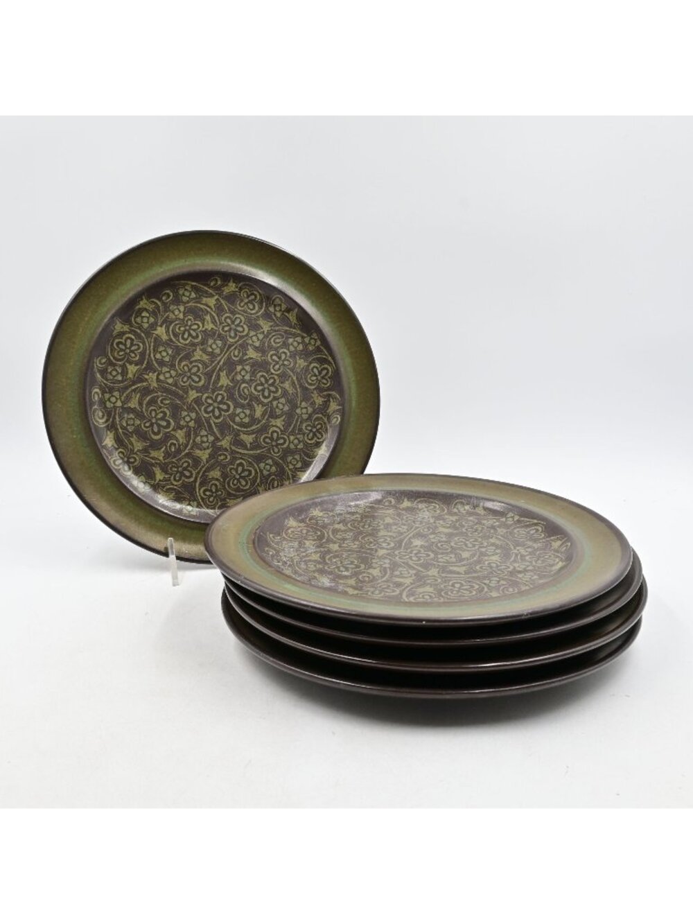 Franciscan Madeira Earthenware Dinner Plate Set Of 5 Brown & Green